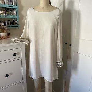 As U Wish White Holiday Mini Shift Dress